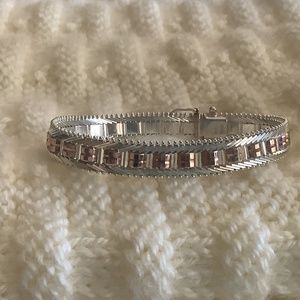 Silver bi-color bracelet